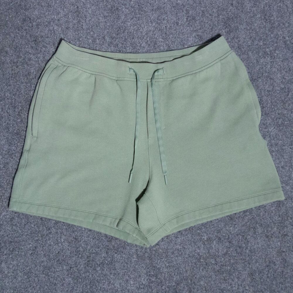 Lululemon Steady State Sweat Shorts 5” Men's Large Green Relaxed Fit M7BD4S Gym